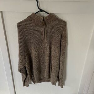 Vintage Columbia Men's Medium Knitted Quarter-zip Sweater.